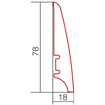 Listwa przypodłogowa Barlinek BARP3001011A P30 DĄB - Listwa - 2200 mm - 78 mm - 18 mm