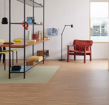 Wykładzina PVC FORBO 98714UP4319 Golden industrial parquet Modul'up 19 Db Wood - Rolka - 3.45  mm