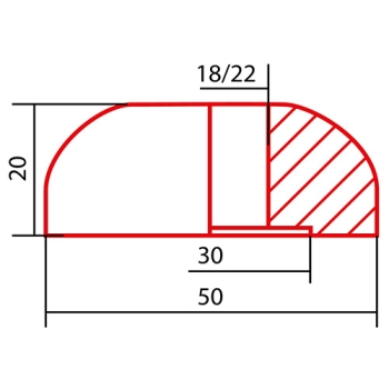 Barlinek BARROZ Rozetka Dąb fi. 18 mm
