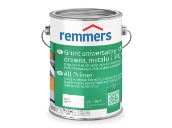 REMMERS Grunt uniwersalny do drewna metalu i PCV biały - 0,75 l - Powłoka o właściwościach antykorozyjnych przeciwdziałająca przebijaniu garbników drewna