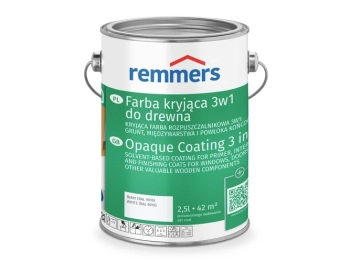 REMMERS Farba kryjąca 3w1 do drewna biały (RAL 9016) - 0,75 l - Farba alkidowa 3w1: grunt międzywarstwa i powłoka końcowa