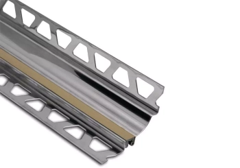 Schlüter STRHKSV4AU14/O9HB Wklęsły profil dylatacyjny ze stali nierdzewnej DILEX-HKS Jasnobeżowy - 2500 mm - 14 mm - 0.8 mm