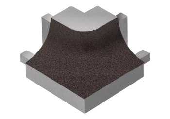 Schlüter STRE90/AHK1S/TSDA narożnik zewnętrzny 90st (połączenie RONDEC) DILEX-AHK-TS Aluminium z powłoką strukturalną ciemny antracyt