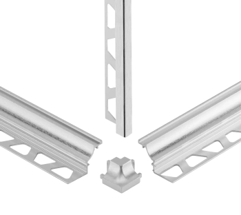 Schlüter STRE90Q/AHK1S/AE narożnik zewnętrzny 90st (połączenie RONDEC) DILEX-AHK Aluminium anodowane – naturalne matowe