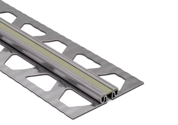 Schlüter STREKSB25G Profil dylatacyjny chroniący krawędzie okładziny DILEX-EKSB Szary - 2500 mm - 15 mm - 2.5 mm - 0.6 mm