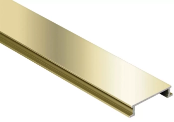 Schlüter STRDL625AMG  Profil bordiurowy do kształtowania okładzin ściennych  DESIGNLINE Aluminium anodowane połysk mosiądz - 2500 mm - 25 mm - 6 mm