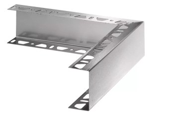 Schlüter STRE/KBZA50EB Narożnik w kształcie litery U, podwójna perforacja, stal nierdzewna V2A szczotkowana KERDI-BOARD-ZA Stal nierdzewna szczotkowana - 50 mm - 0.6 mm