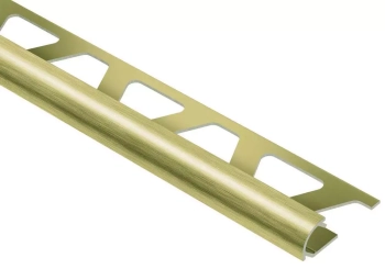 Schlüter STRRO125AMGB Zaokrąglony profil wykończeniowy z anodowanego aluminium RONDEC-A Aluminium anodowane szczotkowane mosiądz - 2500 mm - 12.5 mm