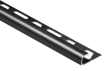Schlüter STRRO80MGS/300 Profil zakończeniowy z barwnie powlekanego aluminium RONDEC-AC Grafitowoczarny matowy - 3000 mm - 8 mm