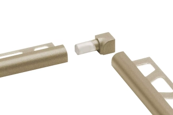 Schlüter STRIV/RO60TSOB Narożnik wewnętrzny 90st, aluminium powlekane strukturalnie RONDEC-TS Aluminium z powłoką strukturalną brąz - 6 mm
