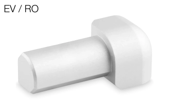 Schlüter STREV/RO125ACGB Narożnik zewnętrzny 90st, lite aluminium RONDEC-A Aluminium anodowane – chrom szczotkowany - 12.5 mm