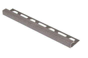 Schlüter STRQ125TSSG/300 Profil zakończeniowy z powłoką strukturalną TRENDLINE QUADEC-TS Aluminium z powłoką strukturalną szary kamienny - 3000 mm - 12.5 mm