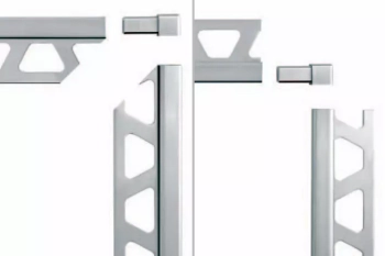 Schlüter STRED/Q80MC Narożnik zewnętrzny/wewnętrzny 90st, imitacja metalu-odlew ciśnieniowy QUADEC-MC Mosiądz chromowany - 8 mm