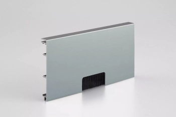 Schlüter STRDBCQ80AEEB Profil cokołowy z komorami na kable DESIGNBASE-CQ-AEEB Aluminium anodowane imitujące stal nierdzewną szczotkowaną - 2500 mm - 80 mm