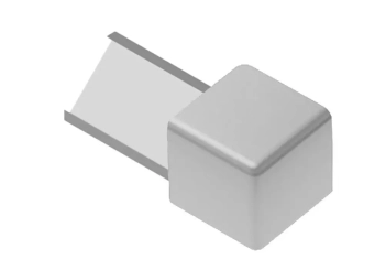 Schlüter STRED/Q125PG Narożnik zewnętrzny 90st, imitacja metalu-odlew ciśnieniowy QUADEC-AC Szary pastelowy - 12.5 mm