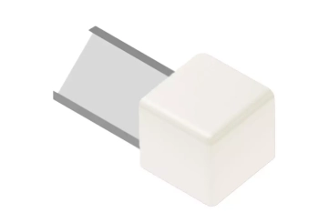 Schlüter STRED/Q125W Narożnik zewnętrzny 90st, imitacja metalu-odlew ciśnieniowy QUADEC-AC Biały - 12.5 mm