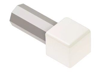 Schlüter STRED/Q60W Narożnik zewnętrzny 90st, imitacja metalu-odlew ciśnieniowy QUADEC-AC Biały - 6 mm