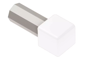 Schlüter STRED/Q80BW Narożnik zewnętrzny 90st, imitacja metalu-odlew ciśnieniowy QUADEC-AC Biel brylantowa - 8 mm