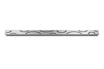 Schlüter STRKLIFF23EB50 Wzór CURVE KERDI-LINE-F Stal nierdzewna szczotkowana - 500 mm - 75 mm - 23 mm - 0.8 mm
