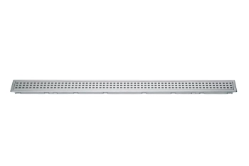 Schlüter STRKLB19EB80GR Wzór SQUARE, grawerowany ozdobnie tylko na ramce (GR) KERDI-LINE-B Stal nierdzewna szczotkowana - 800 mm - 75 mm - 19 mm - 0.8 mm