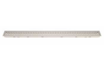 Schlüter STRKLB19TSC70 Kombinacja kratki i ramki ze wzorem SQUARE KERDI-LINE-B Aluminium z powłoką strukturalną kremowe - 700 mm - 75 mm - 19 mm - 0.8 mm