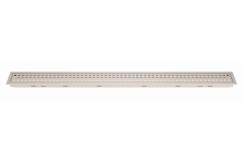 Schlüter STRKLB19TSI60 Kombinacja kratki i ramki ze wzorem SQUARE KERDI-LINE-B Aluminium z powłoką strukturalną kość słoniowa - 600 mm - 75 mm - 19 mm - 0.8 mm