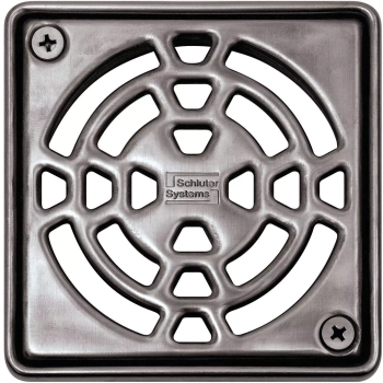 Schlüter STRKDR10ED1S zestaw kratka/ramka, wzór 1, stal nierdzewna ze śrubami KERDI-DRAIN-RRE Stal nierdzewna szczotkowana - 100 mm - 100 mm