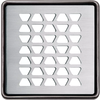 Schlüter STRKDR10ED2 zestaw kratka/ramka, wzór 2, stal nierdzewna szczotkowana KERDI-DRAIN-RRE - 100 mm - 100 mm