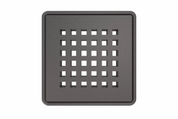 Schlüter STRKDR10TSDAD3GV Zestaw kratki/ramki KERDI-DRAIN-RRE Aluminium z powłoką strukturalną ciemny antracyt - 100 mm - 100 mm