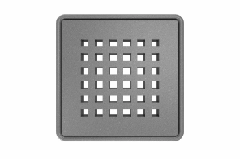 Schlüter STRKDR10TSGD3GV Zestaw kratki/ramki KERDI-DRAIN-RRE Aluminium z powłoką strukturalną szare - 100 mm - 100 mm