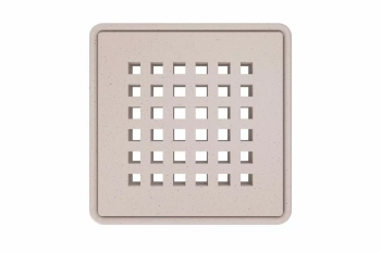 Schlüter STRKDR10TSID3GV Zestaw kratki/ramki KERDI-DRAIN-RRE Aluminium z powłoką strukturalną kość słoniowa - 100 mm - 100 mm