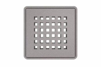 Schlüter STRKDR10TSSGD3GV Zestaw kratki/ramki KERDI-DRAIN-RRE Aluminium z powłoką strukturalną szary kamienny - 100 mm - 100 mm