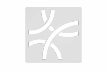 Schlüter STRKDGIF10MBWD6 Ramka konturowa i wymienna kratka odwadniająca KERDI-DRAIN-STYLE Biel brylantowa matowa - 100 mm - 100 mm