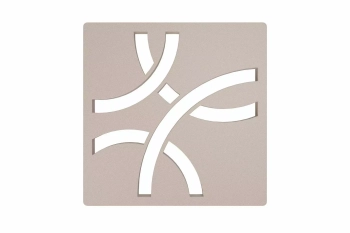 Schlüter STRKDGIF10TSCD6 Ramka konturowa i wymienna kratka odwadniająca KERDI-DRAIN-STYLE Aluminium z powłoką strukturalną kremowe - 100 mm - 100 mm