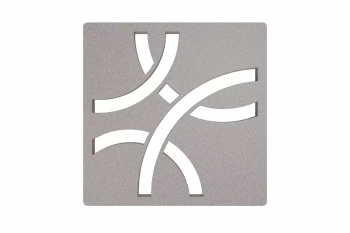 Schlüter STRKDGIF10TSSGD6 Ramka konturowa i wymienna kratka odwadniająca KERDI-DRAIN-STYLE Aluminium z powłoką strukturalną szary kamienny - 100 mm - 100 mm