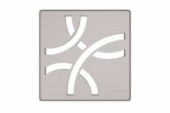 Schlüter STRKDIF10TSBGD6GV Ramka konturowa i wymienna kratka odwadniająca KERDI-DRAIN-STYLE Aluminium z powłoką strukturalną beżowoszare - 100 mm - 100 mm