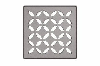 Schlüter STRKDIF10TSSGD5 Ramka konturowa i wymienna kratka odwadniająca KERDI-DRAIN-STYLE Aluminium z powłoką strukturalną szary kamienny - 100 mm - 100 mm