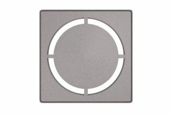 Schlüter STRKDIF10TSSGD7GV Ramka konturowa i wymienna kratka odwadniająca KERDI-DRAIN-STYLE Aluminium z powłoką strukturalną szary kamienny - 100 mm - 100 mm