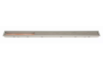 Schlüter STRKLCA19TSBG100 Kombinacja kratki i ramki ze wzorem FRAMED TILE KERDI-LINE-C Aluminium z powłoką strukturalną beżowoszare - 1000 mm - 75 mm - 19 mm - 0.8 mm
