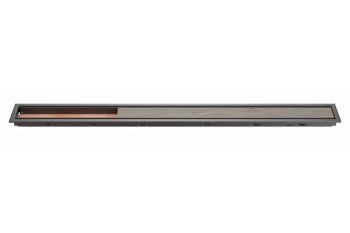 Schlüter STRKLCA19TSDA100 Kombinacja kratki i ramki ze wzorem FRAMED TILE KERDI-LINE-C Aluminium z powłoką strukturalną ciemny antracyt - 1000 mm - 75 mm - 19 mm - 0.8 mm