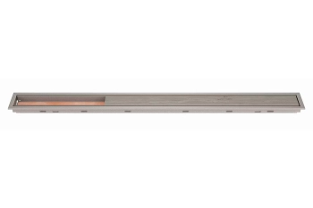 Schlüter STRKLCA19TSSG110 Kombinacja kratki i ramki ze wzorem FRAMED TILE KERDI-LINE-C Aluminium z powłoką strukturalną szary kamienny - 1100 mm - 75 mm - 19 mm - 0.8 mm