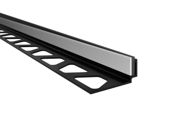 Schlüter STRSPSB125MGS/200 Dwuczęściowy klin spadkowy do pryszniców bezbrodzikowych SHOWERPROFILE-S Grafitowoczarny matowy - 2000 mm - 12.5 mm