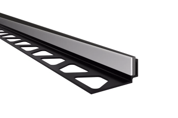 Schlüter STRSPSB125TSDA/160 Dwuczęściowy klin spadkowy do pryszniców bezbrodzikowych SHOWERPROFILE-S Aluminium z powłoką strukturalną ciemny antracyt - 1600 mm - 12.5 mm