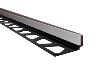 Schlüter STRSPSB125TSOB/120 Dwuczęściowy klin spadkowy do pryszniców bezbrodzikowych SHOWERPROFILE-S Aluminium z powłoką strukturalną brąz - 1200 mm - 12.5 mm