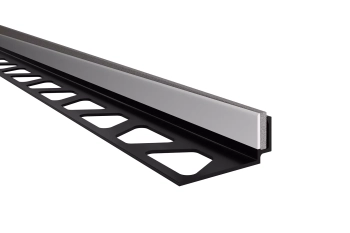 Schlüter STRSPSB125TSSG/120 Dwuczęściowy klin spadkowy do pryszniców bezbrodzikowych SHOWERPROFILE-S Aluminium z powłoką strukturalną szary kamienny - 1200 mm - 12.5 mm