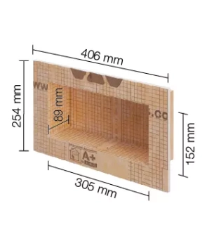 Schlüter STRKB12N305152A Zestaw do wnęki KERDI-BOARD-N - 305 mm - 152 mm - 12.5 mm