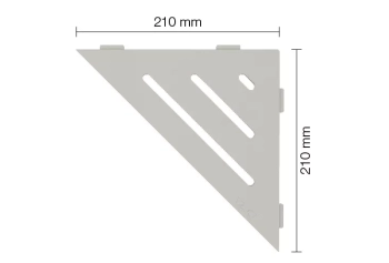 Schlüter STRSES1D10TSBG Wzór WAVE SHELF-E-S1 Aluminium z powłoką strukturalną beżowoszare - 210 mm - 210 mm - 4 mm