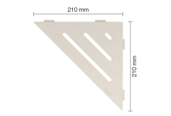 Schlüter STRSES1D10TSI Wzór WAVE SHELF-E-S1 Aluminium z powłoką strukturalną kość słoniowa - 210 mm - 210 mm - 4 mm