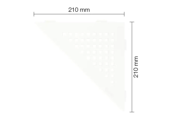 Schlüter STRSES1D3MBW Wzór SQUARE SHELF-E-S1 Biel brylantowa matowa - 210 mm - 210 mm - 4 mm