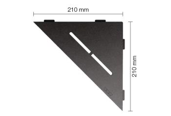 Schlüter STRSES1D7TSDA Wzór PURE SHELF-E-S1 Aluminium z powłoką strukturalną ciemny antracyt - 210 mm - 210 mm - 4 mm